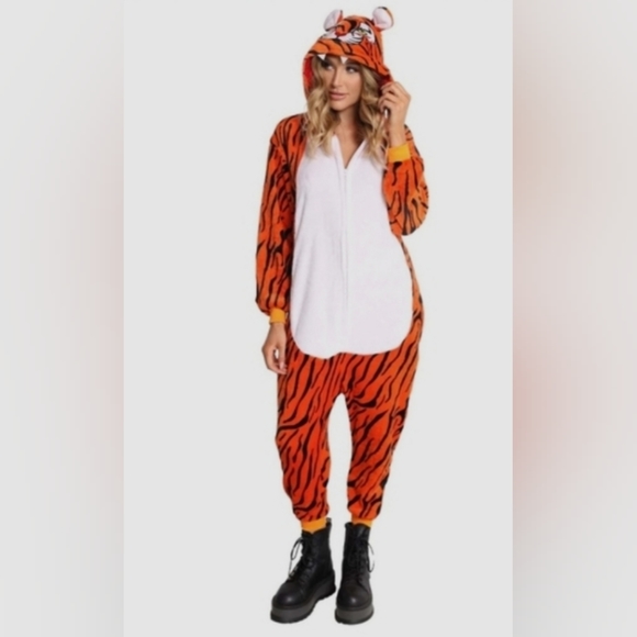 iHeartRaves Other - Iheartraves Tiger Onsies with Hoodie Unisex Size Small